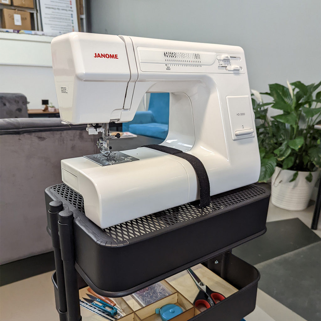 Janome 3000HD Sewing Machine on cart