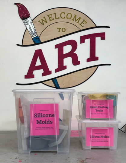 Silicon Molds, Resin Casting Tools, "WELCOME TO ART" sing.